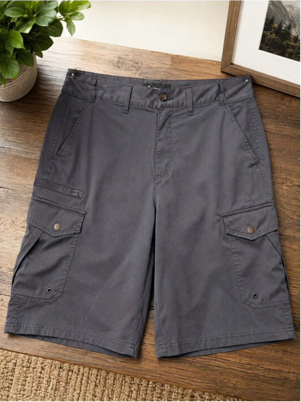 Men's Denali Cargo Shorts, Size 34, Grey